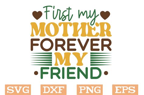 Download First My Mom Forever My Friend SVG File - SVG Design Commercial Use DXF Files
