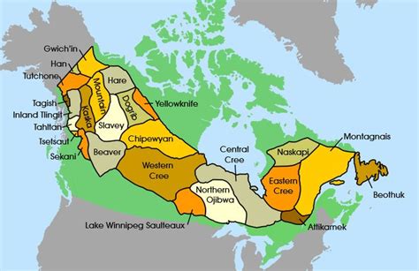 First Nations in Canada Wall Map. This base map of Canada shows all
