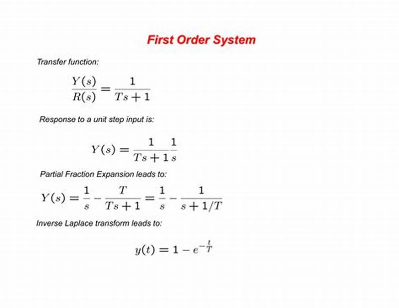 First Order Transfer Function Standard Form