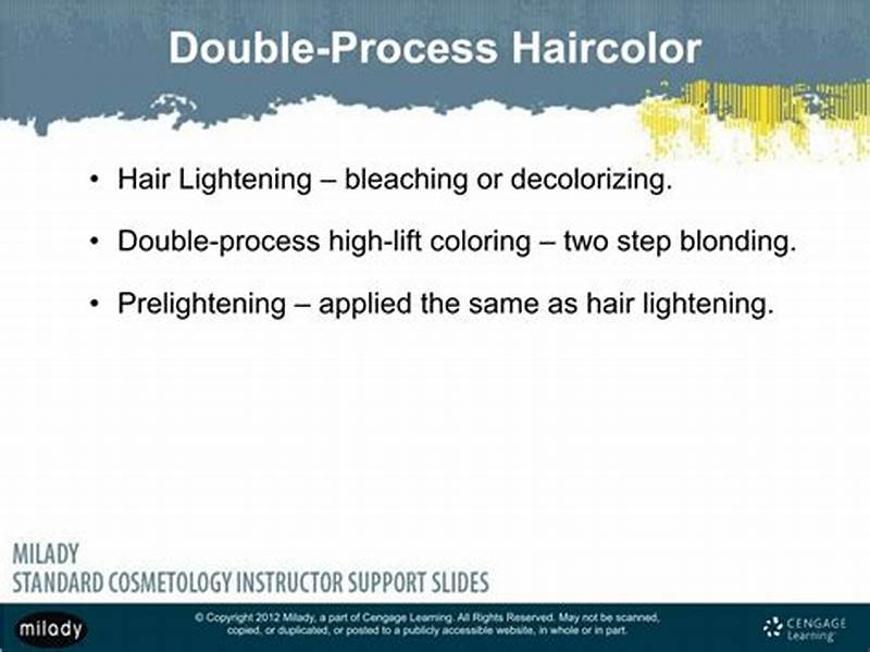 First Step In Double Process Hair Coloring