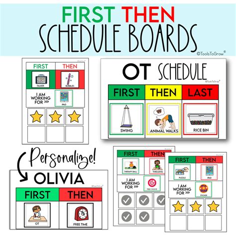 First Then Visual Schedule Free Printable