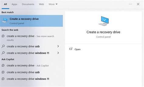 First Things First: Create a Recovery Drive