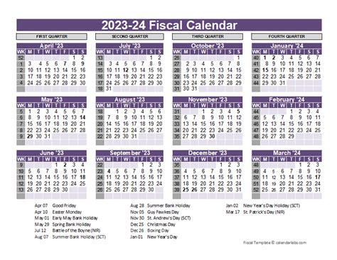 Fiscal Retail Calendar