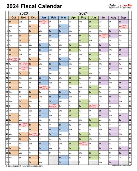 Fiscal Year 2024 Calendar