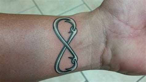 Fish Hook Infinity Tattoo