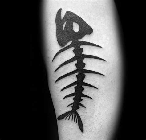 Fish Skeleton Tattoo