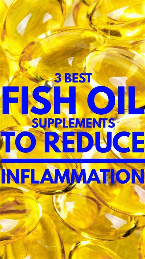 Fish oil supplements reducing inflammation