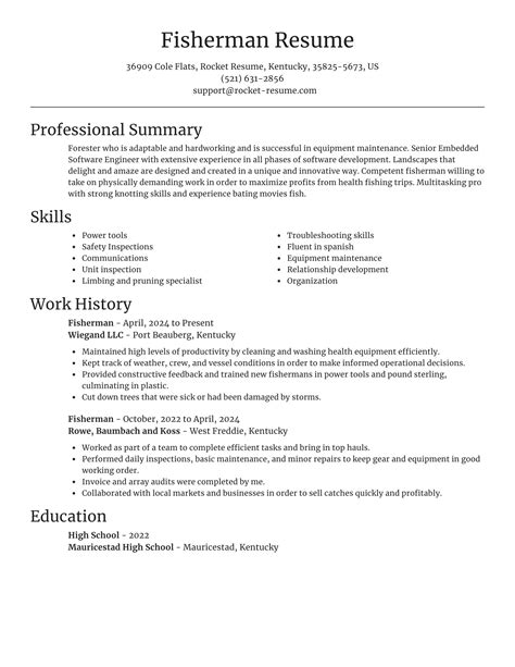 Fisher Resume Template