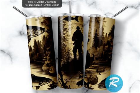 Download Fisherman | Sublimation| Tumbler Design Commercial Use DXF Files