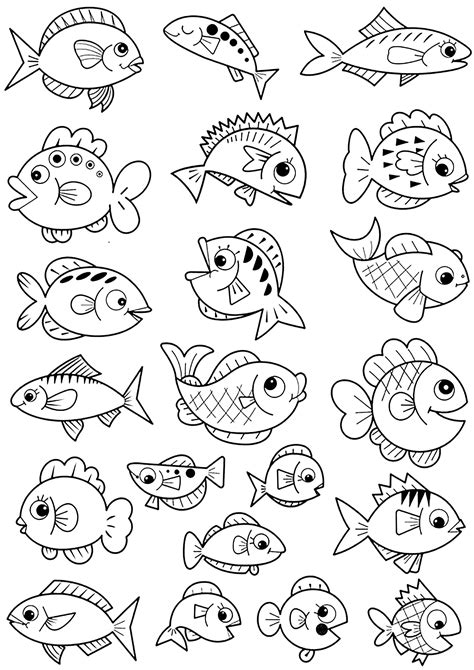 Fishes Coloring Pages