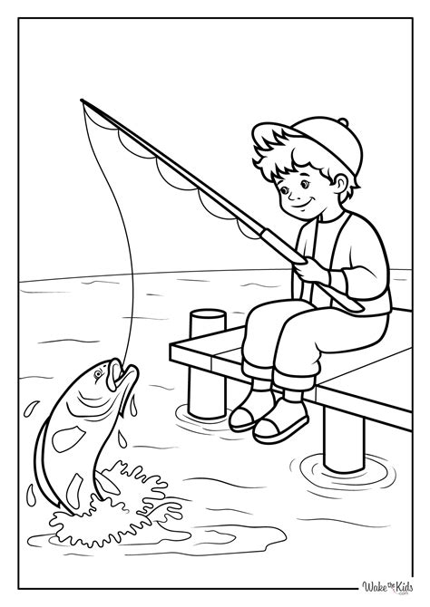 Fishing Coloring Page