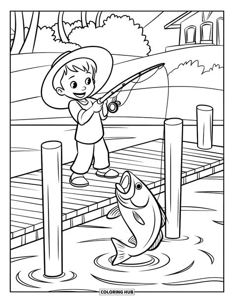 Fishing Coloring Pages Free