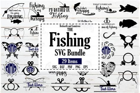 Download Fishing Monogram Quotes Bundle Crafts