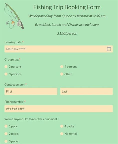 Fishing Trip Booking