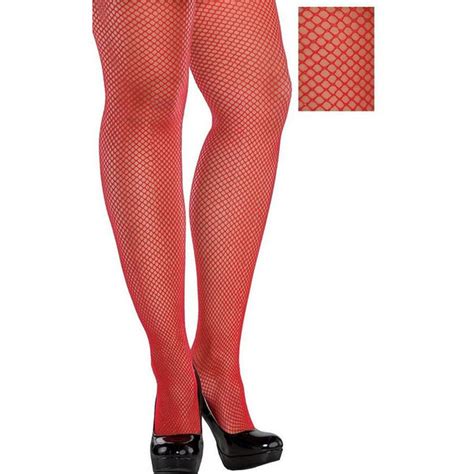 Fishnet Stockings Red