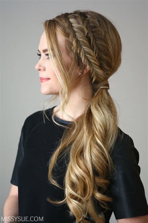Fishtail Braid Side Ponytail