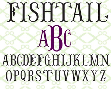 Fishtail Monogram Font: A Beautiful Addition to Your Design Collection - Download Now!