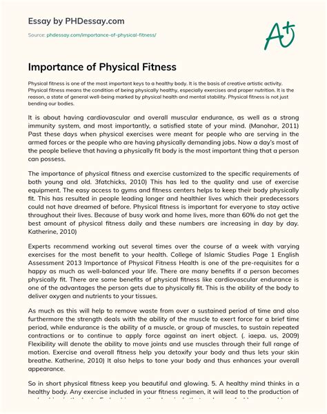 Fitness Exercise Essay