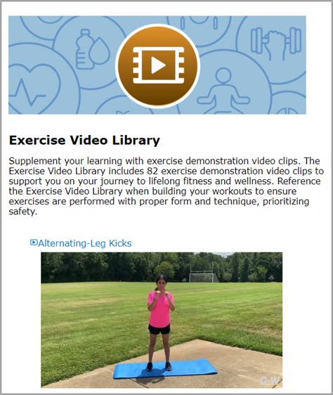 Fitness Exercise Library