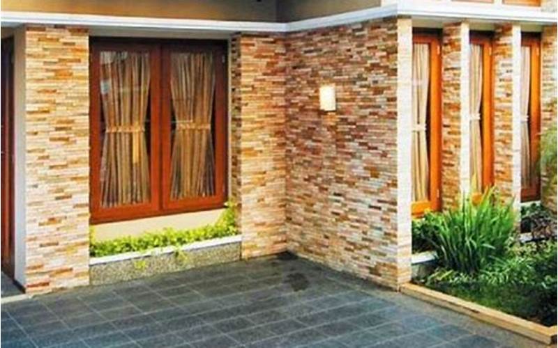 Fitur Aplikasi Keramik Dinding Teras Depan Rumah Terbaru 2021