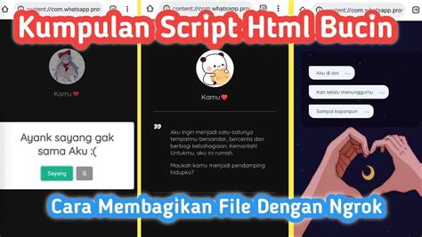 Fitur Script HTML Bucin