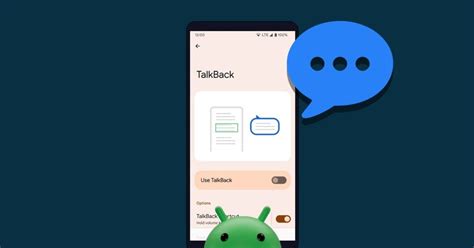 Ilustrasi fitur TalkBack pada smartphone Android