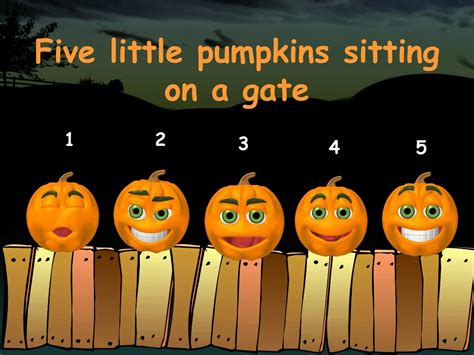 Five Little Pumpkins Sitting On A Gate Printable
