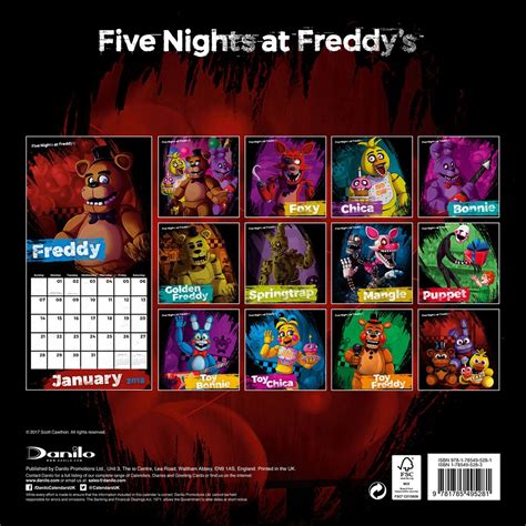 Five Nights At Freddys Calendar