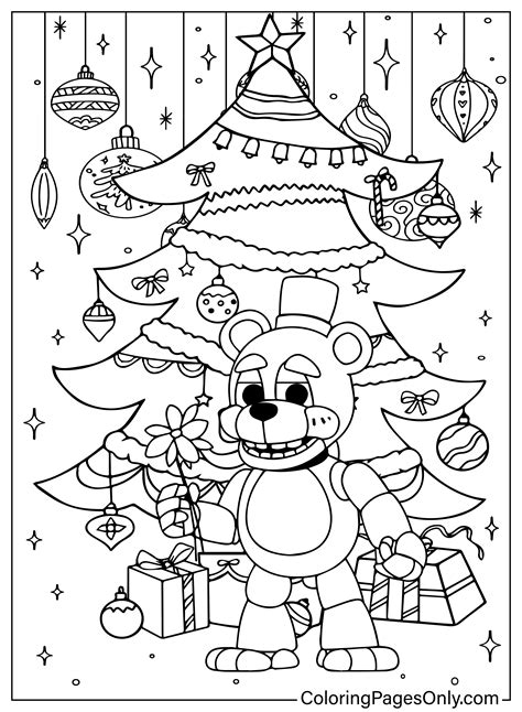 Five Nights At Freddys Christmas Coloring Pages