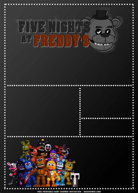 Five Nights At Freddys Invitation Template Free