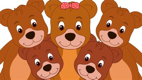 Five teddy bears