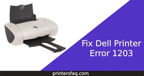 Fix error 1203 on Dell printers and other printer models