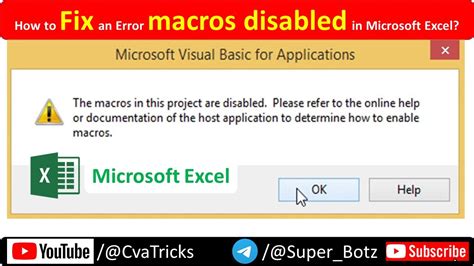 Fix #N/A Error in Macros