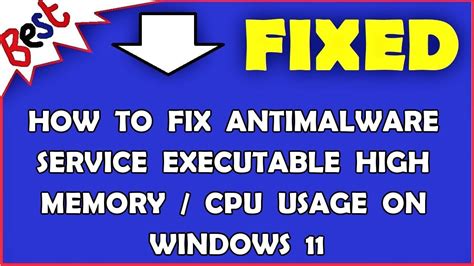 Fix – Antimalware Service Executable High Disk, Memory &amp; CPU issue Windows 11