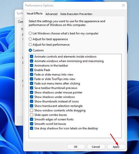 Fix 2: Disable Visual Effects
