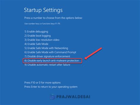 Fix 4: Disable Early Launch Anti-Malware Protection
