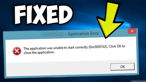 Fix Application Error 0xc0000142 in Windows