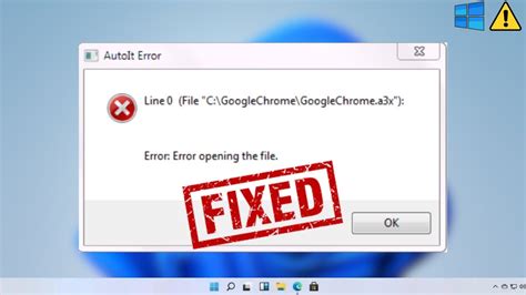 Fix AutoIt Error on Windows 10/11