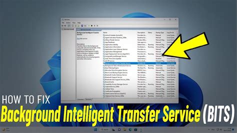 Fix Background Intelligent Transfer Service Is Not Working