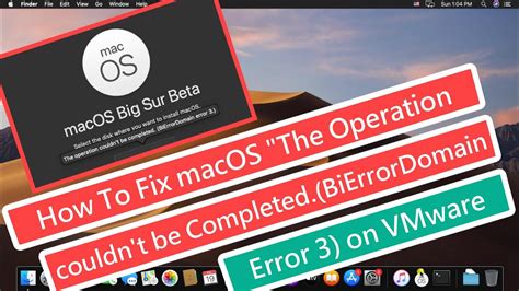 Fix BiErrorDomain Error 3 on VMware Workstation on Windows