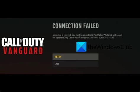Fix Call of Duty Vanguard Error Code DUHOK- LESTER Connection Failed