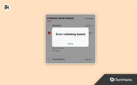 Fix Doordash Error Adding Products to Basket/Error Validating