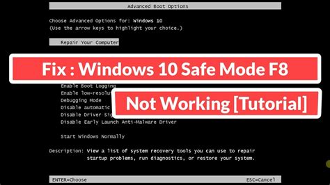 Fix F8 Not Working In Windows 10