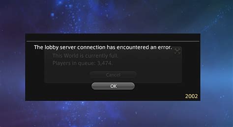 Fix Final Fantasy XIV Error 2002 Endwalker: Lobby Server Connection Error