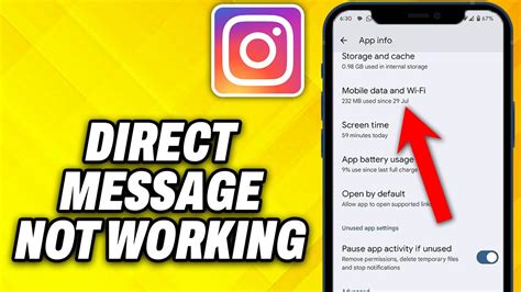 Fix Instagram Direct Message Not Working