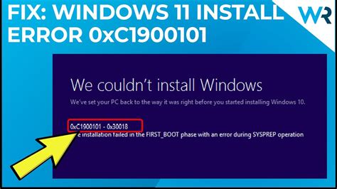 Fix Installation Error 0xC1900101 in Windows 11