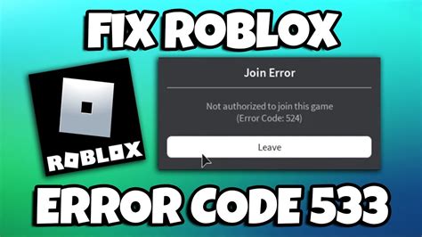 Fix Join Error Code 533 Roblox - YouTube