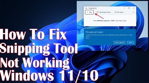 Fix Snipping Tool Not Working in Windows 11 (Win+Shift+S)