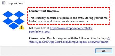 Fix The Permission Issues With Dropbox