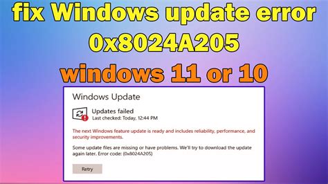 Fix Update Error 0x8024a205 on Windows 11